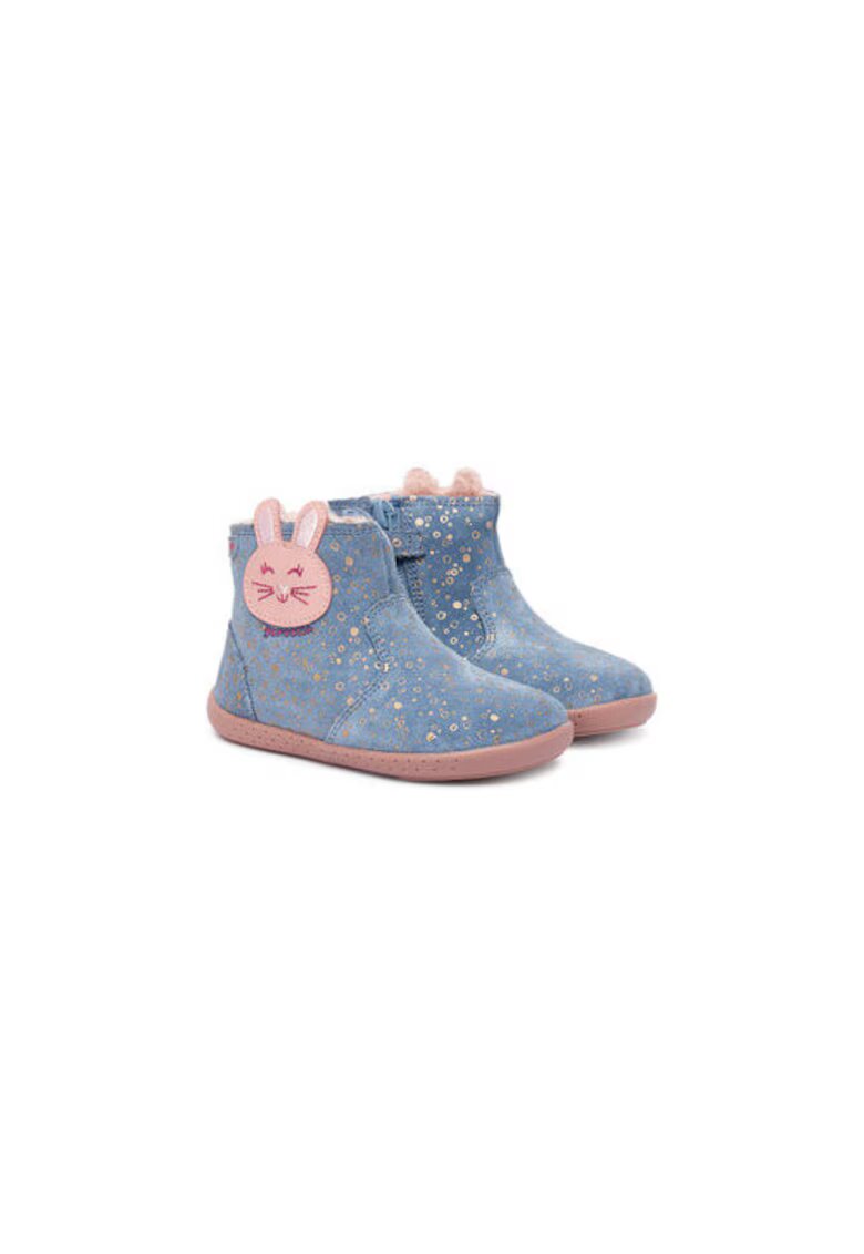 Garvalin Ghete pentru fete - 305467676 - piele naturala - albastru/roz