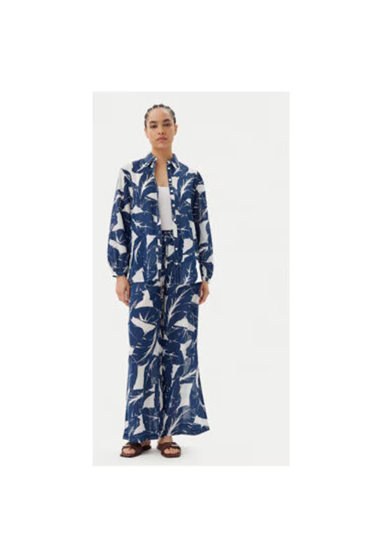 Gaudi Pantaloni dama 511FD25012 - Bumbac/Viscoza - Bleumarin - Bleumarin