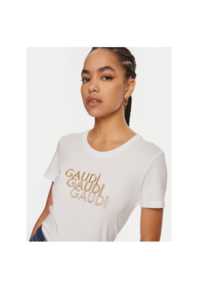 Gaudi Tricou dama - 304202834 - Bumbac - Alb - Alb