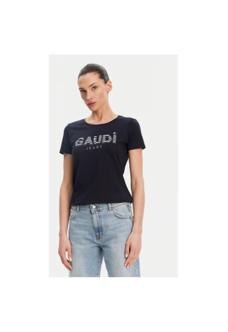 Gaudi Tricou dama 511BD64021 - Bumbac - Bleumarin - Bleumarin