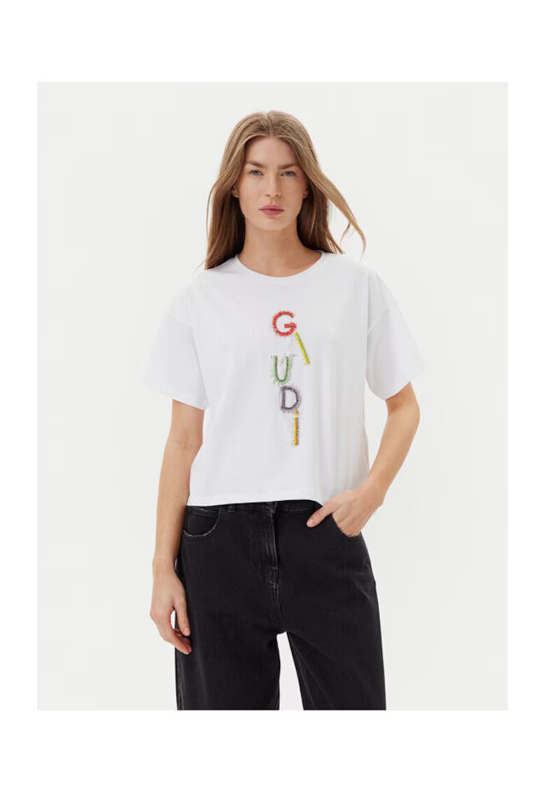 Gaudi Tricou dama 511BD64027 - Bumbac - Alb - Alb