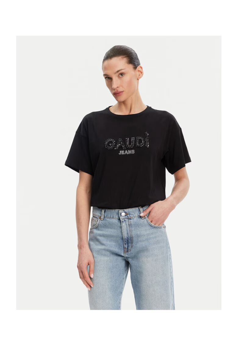Gaudi Tricou dama 511BD64030 - Bumbac - Negru - Negru