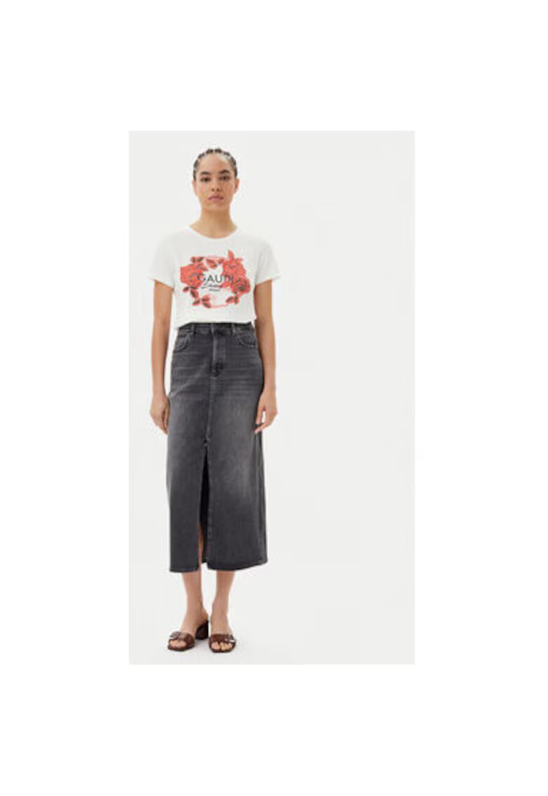 Gaudi Tricou dama 511FD64014 - Bumbac - Ecru - Ecru