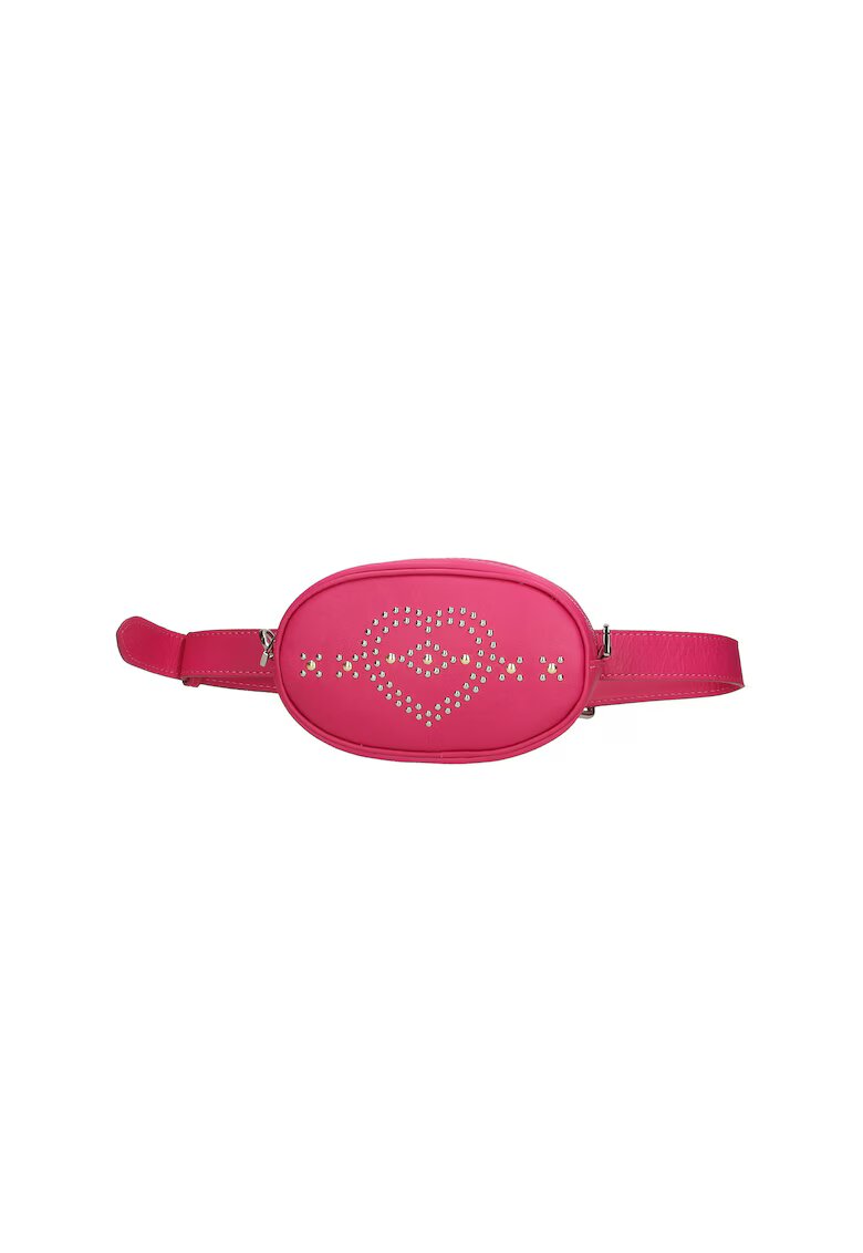 Gave Lux Borseta din piele cu aplicatii cu nituri - Fucsia