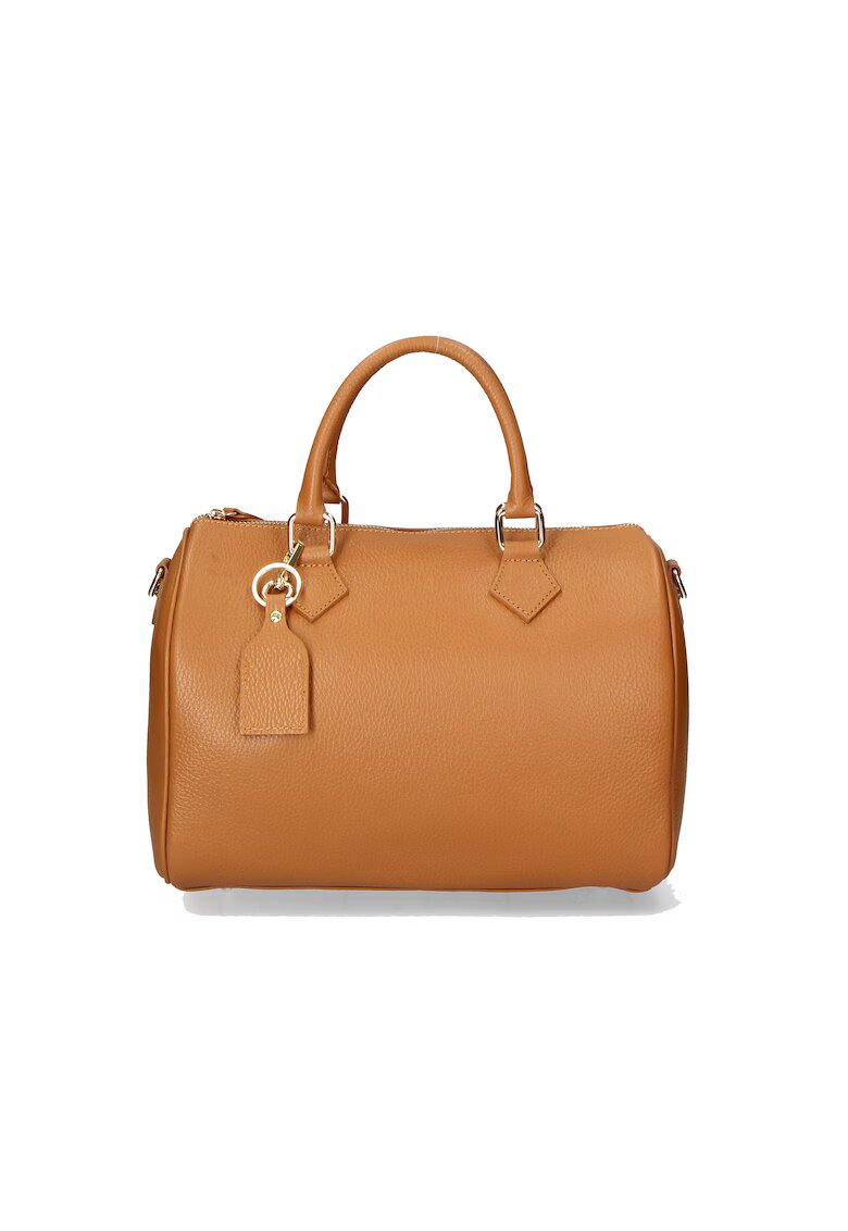 Gave Lux Geanta bowler de piele cu bareta detasabila - Caramel