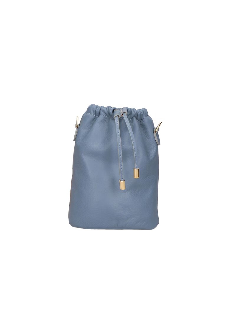 Gave Lux Geanta bucket de piele - Albastru prafuit