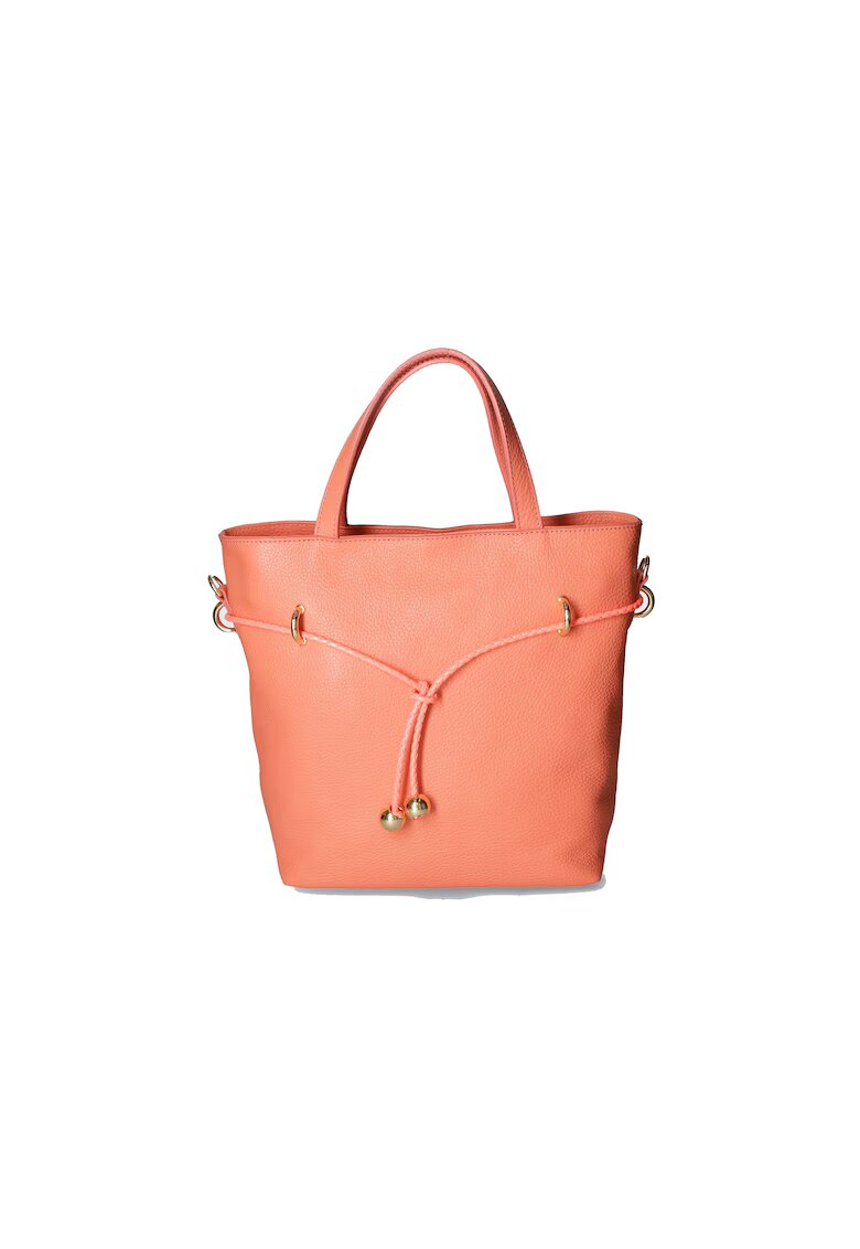 Gave Lux Geanta bucket de piele - Coral