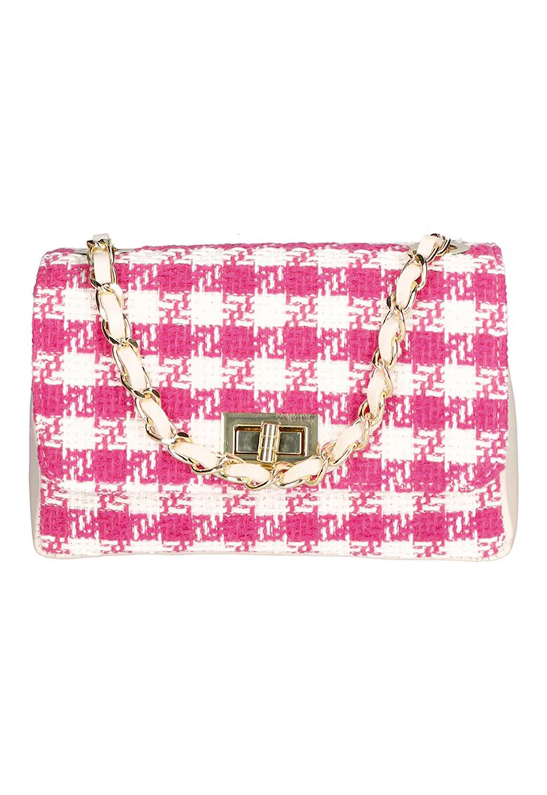 Gave Lux Geanta crossbody cu bareta convertibila - Alb/Fucsia