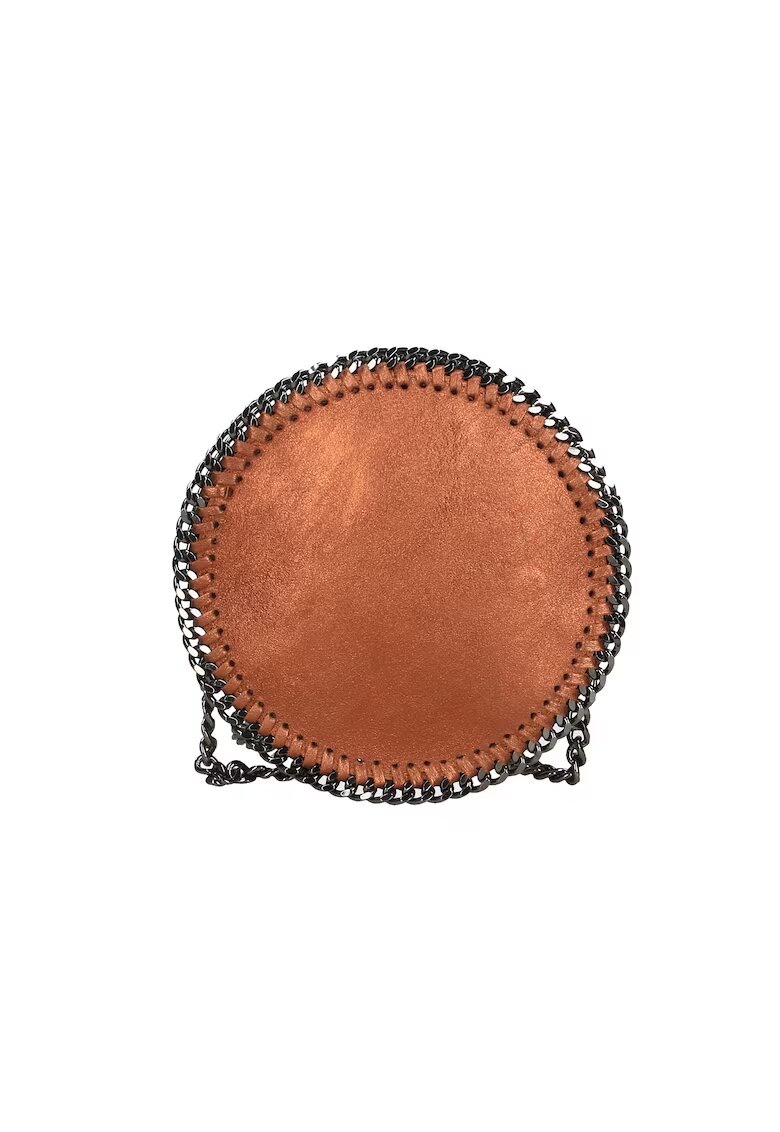 Gave Lux Geanta crossbody cu insertii lant - Caramel
