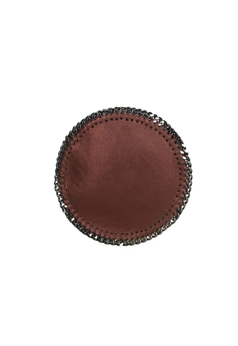 Gave Lux Geanta crossbody cu insertii lant - Maro inchis