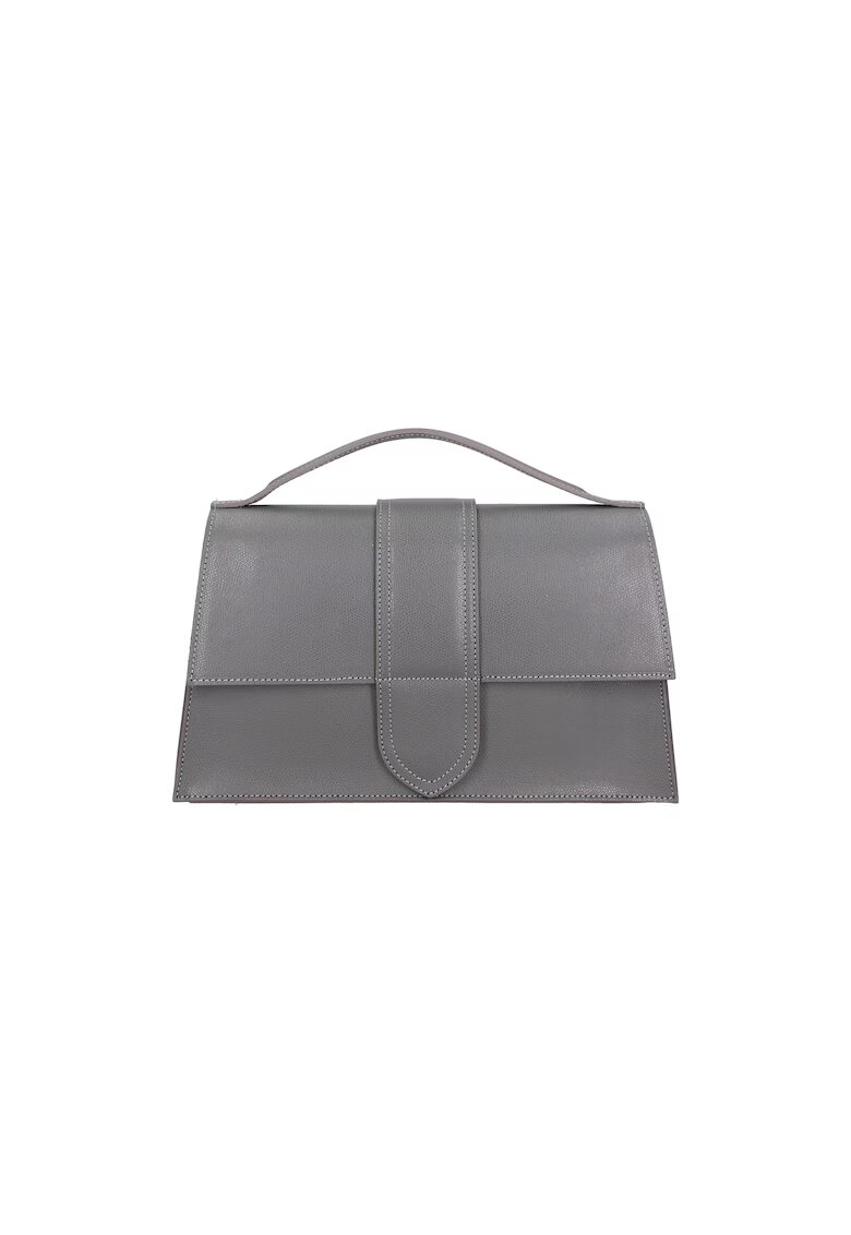 Gave Lux Geanta crossbody de piele cu bareta de lant - Gri