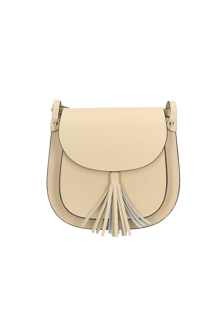 Gave Lux Geanta crossbody de piele cu clapa - Bej