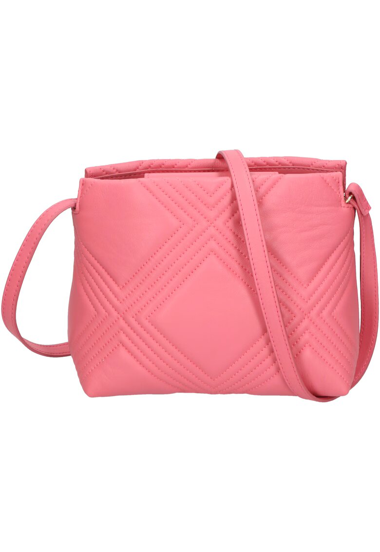Gave Lux Geanta crossbody de piele - cu design matlasat - Roz