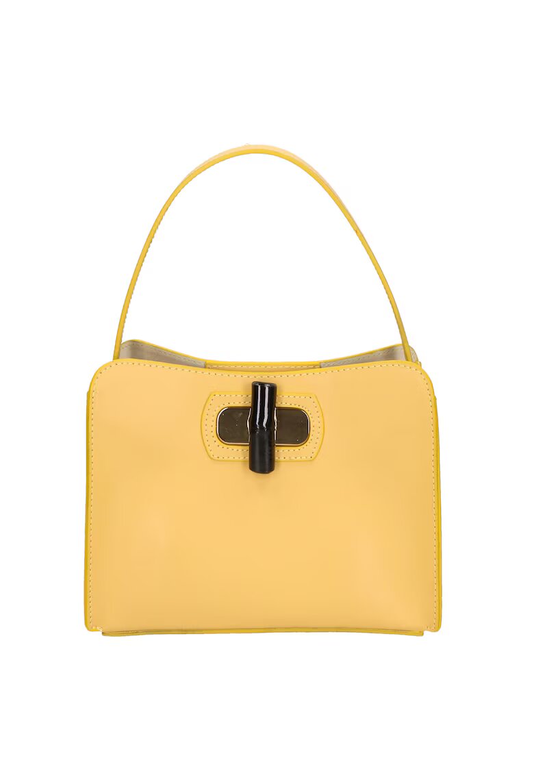 Gave Lux Geanta crossbody de piele - Galben deschis