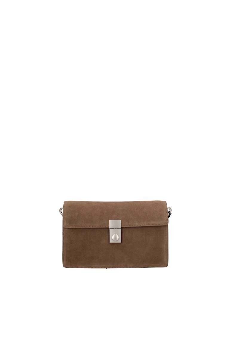 Gave Lux Geanta crossbody de piele intoarsa Celeste Prime - Maro taupe