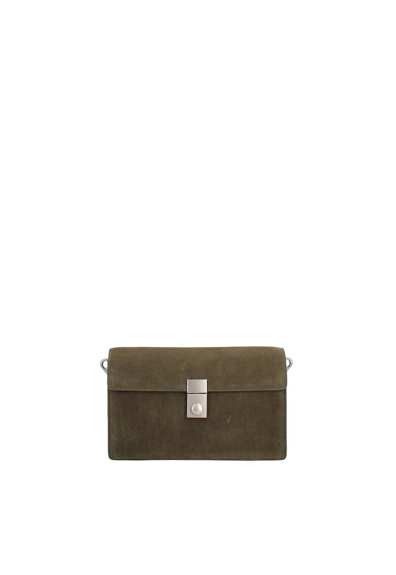 Gave Lux Geanta crossbody de piele intoarsa Celeste Prime - Verde