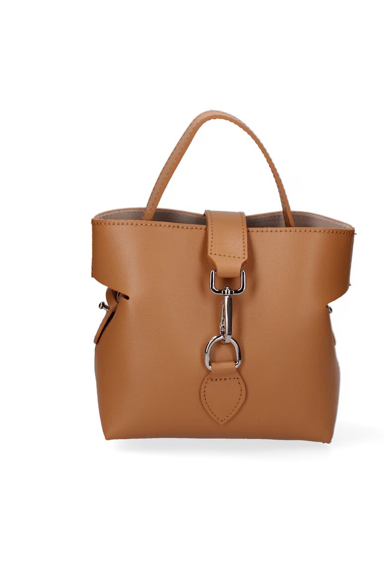 Gave Lux Geanta crossbody de piele - Maro cognac