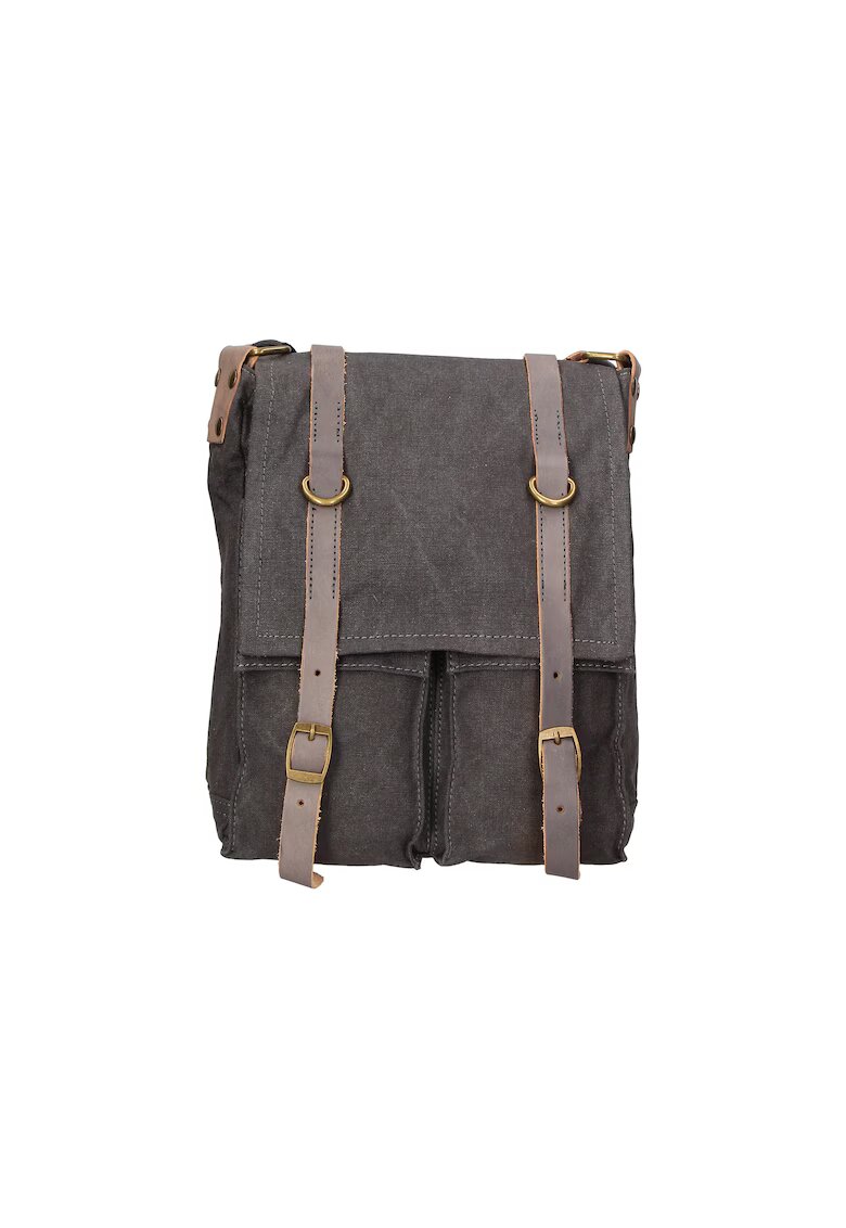 Gave Lux Geanta crossbody unisex cu buzunare cu fermoar - Negru