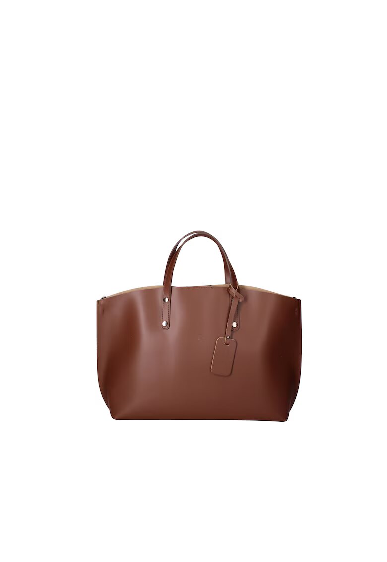 Gave Lux Geanta de piele cu bareta si etui interior detasabil - Maro