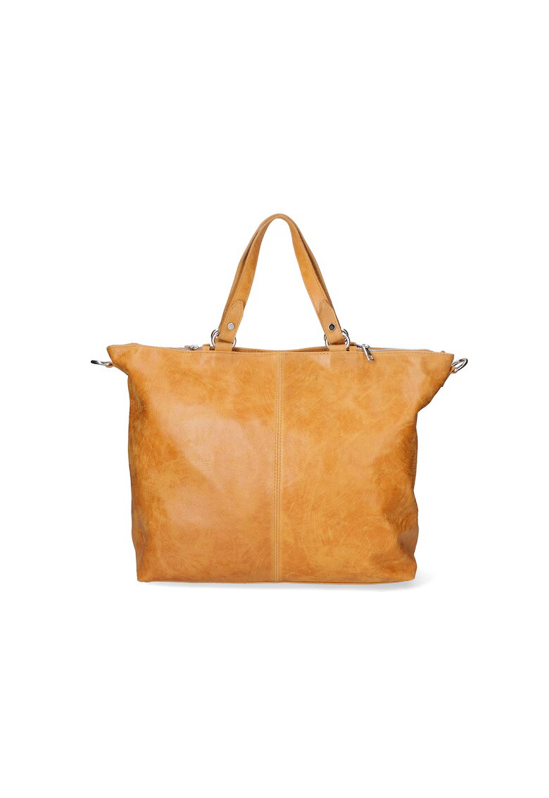 Gave Lux Geanta de piele cu buzunar cu fermoar 25127 - Caramel