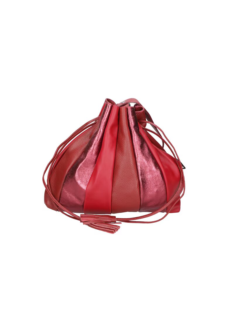 Gave Lux Geanta de piele texturata 25689 - Rosu