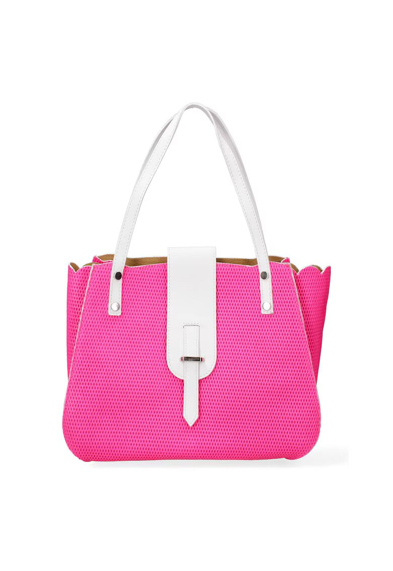 Gave Lux Geanta din piele cu maner - Fucsia