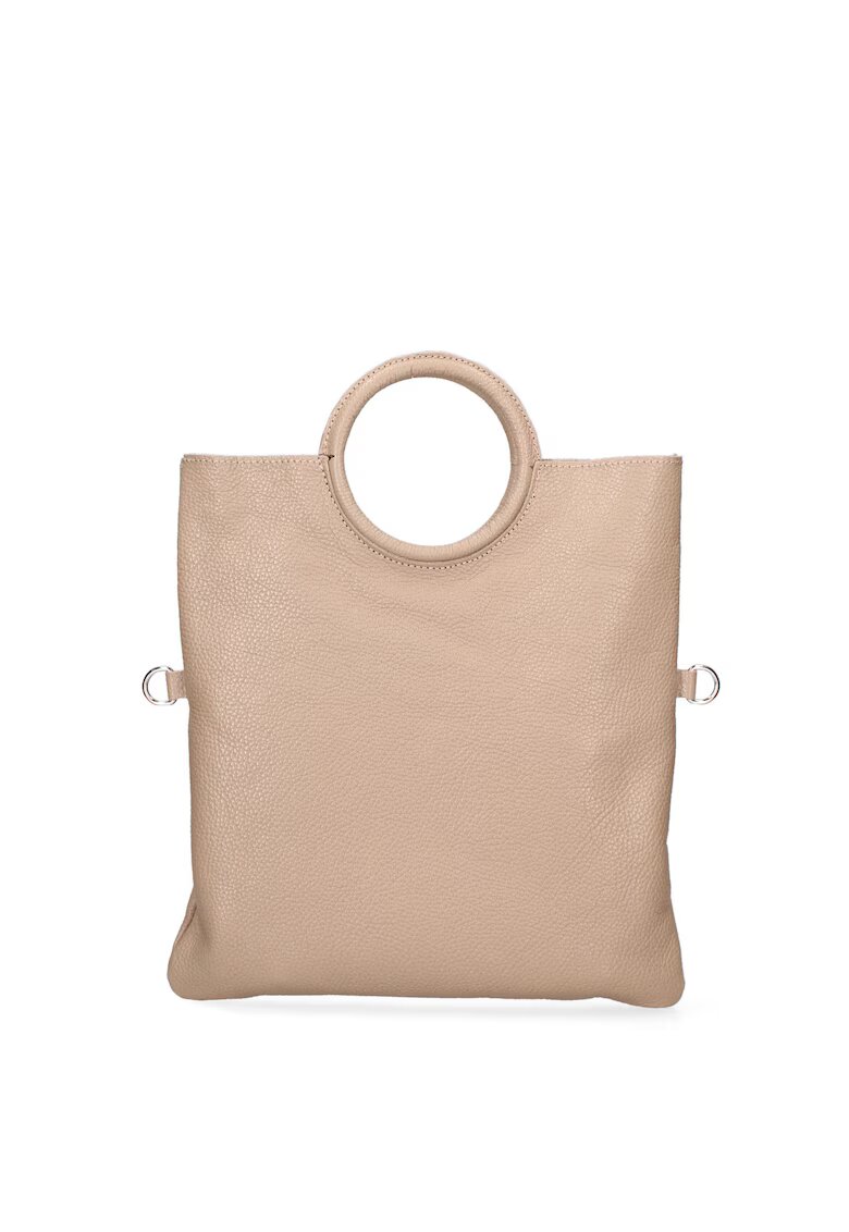 Gave Lux Geanta din piele cu maner Valora Chic - Maro taupe