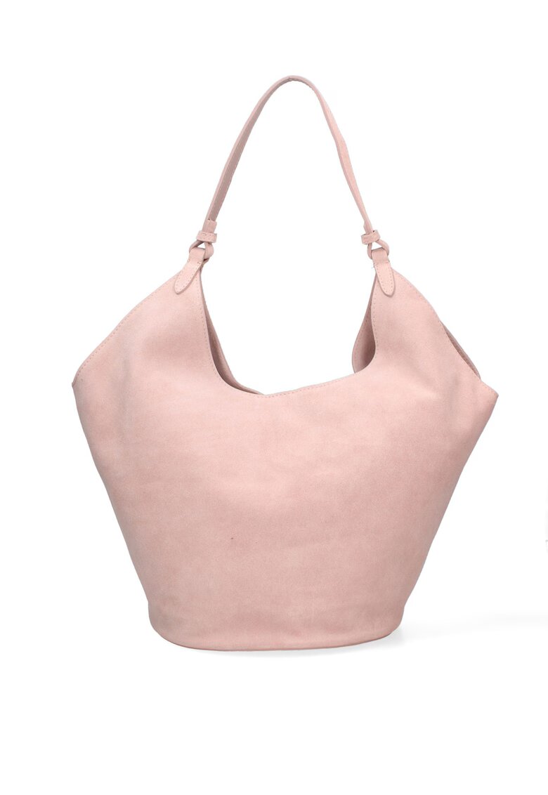 Gave Lux Geanta hobo de piele intoarsa Lisabona - Roz deschis