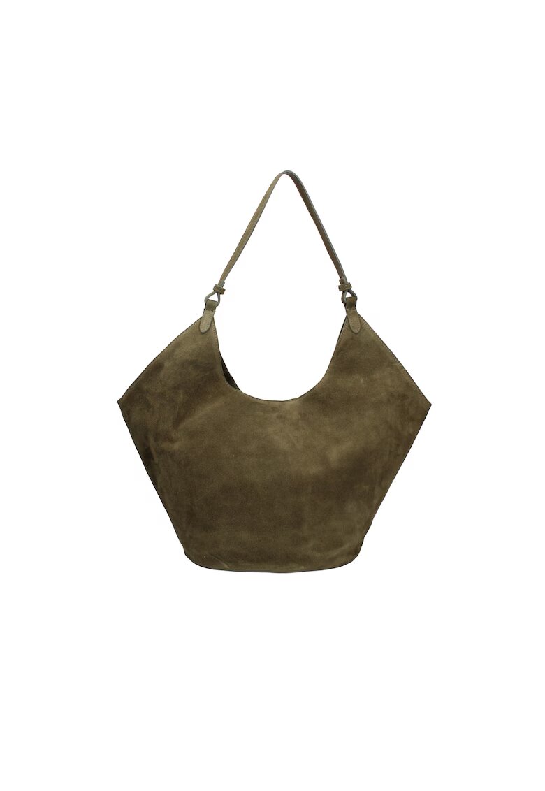 Gave Lux Geanta hobo de piele intoarsa Lisabona - Verde inchis