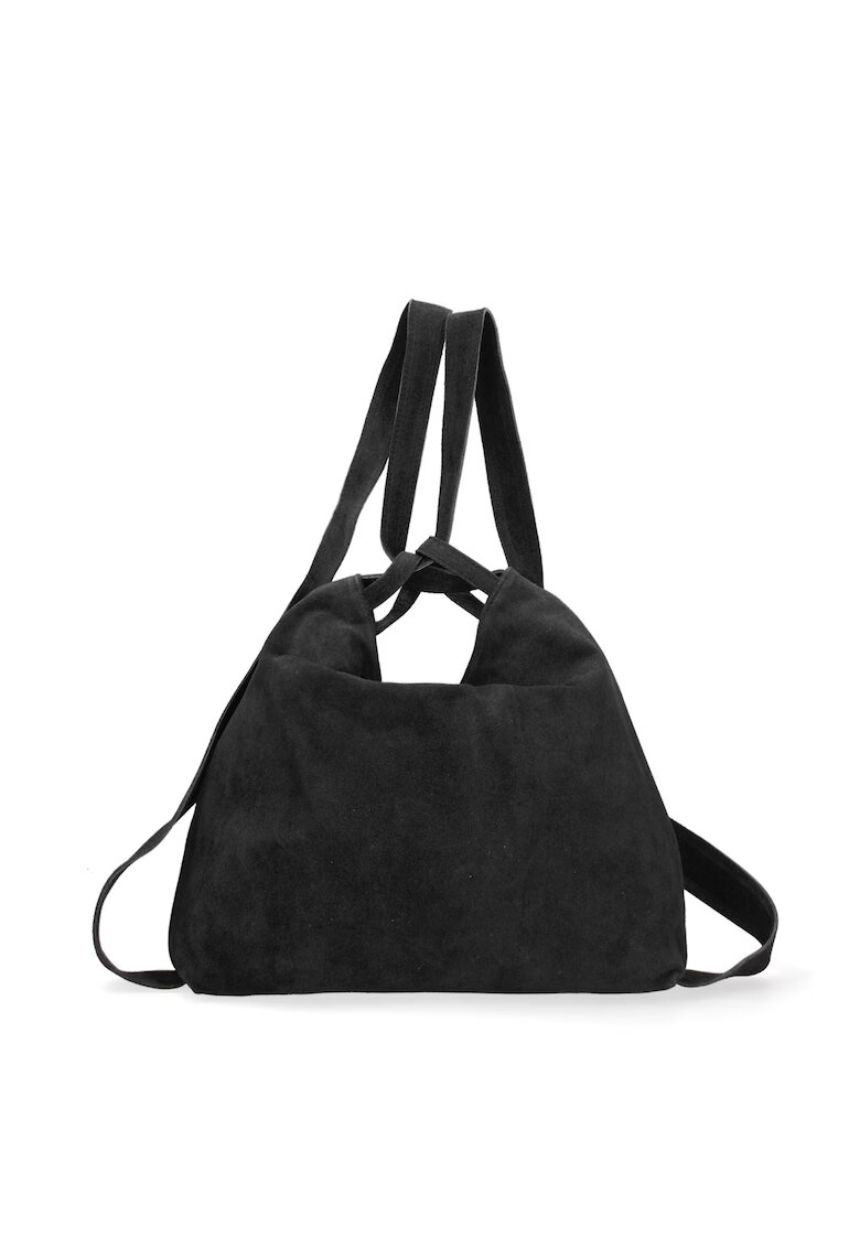 Gave Lux Geanta hobo din piele intoarsa Silvana - Negru