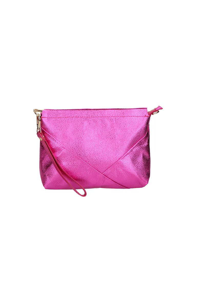 Gave Lux Geanta plic de piele cu bareta detasabila de lant - Fucsia