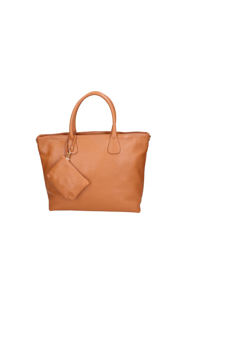 Gave Lux Geanta shopper de piele cu etui mic - Caramel