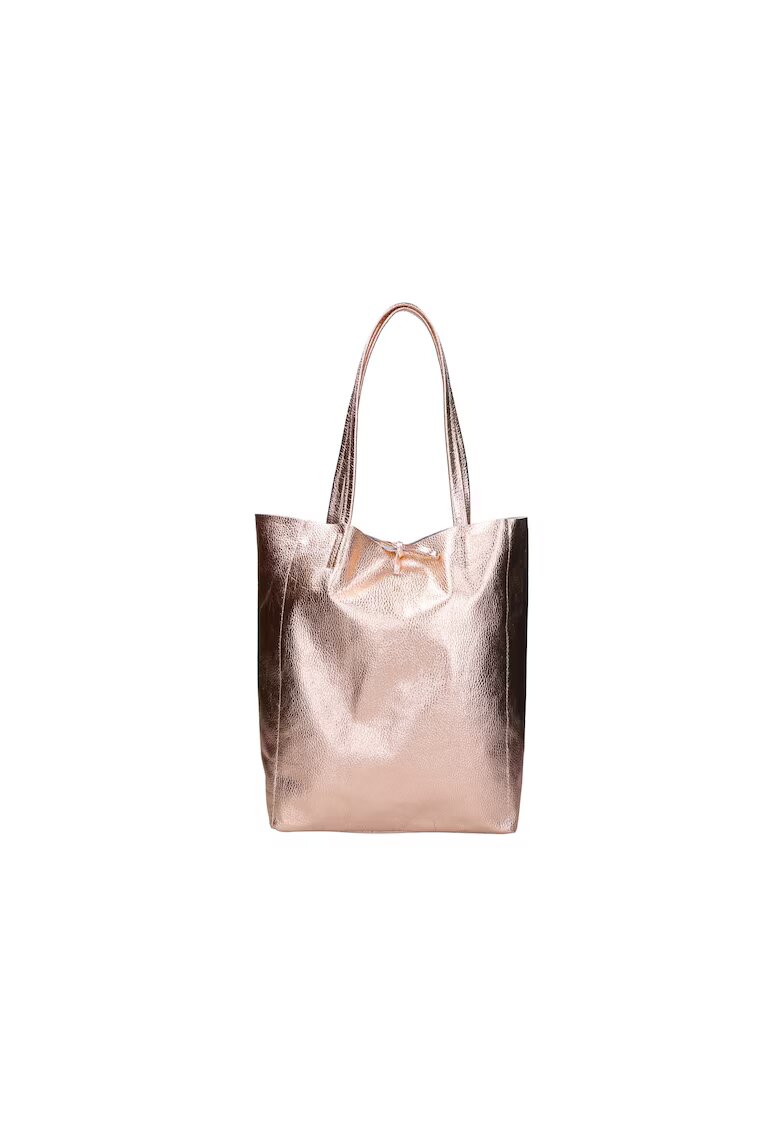Gave Lux Geanta tote de piele cu buzunar cu fermoar - Auriu rose