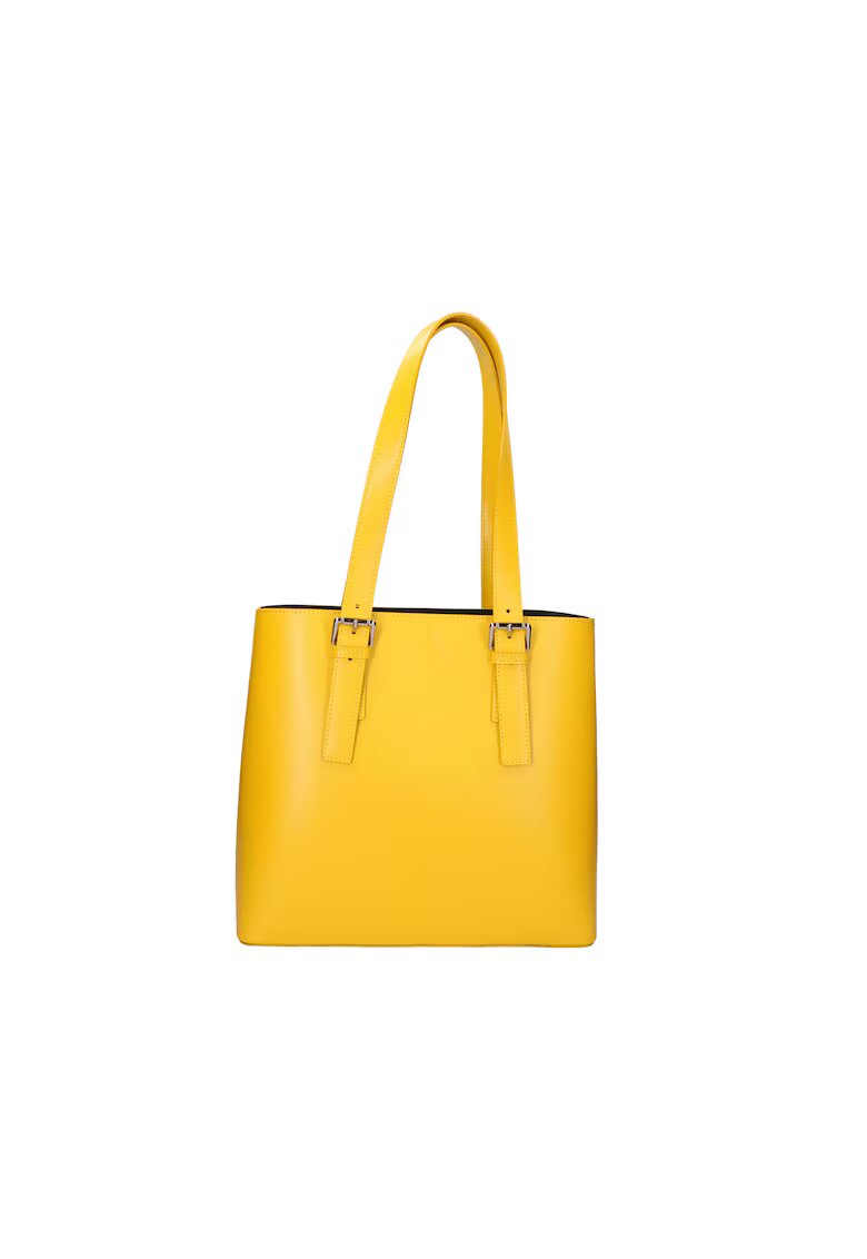 Gave Lux Geanta tote de piele cu etui detasabil - Galben