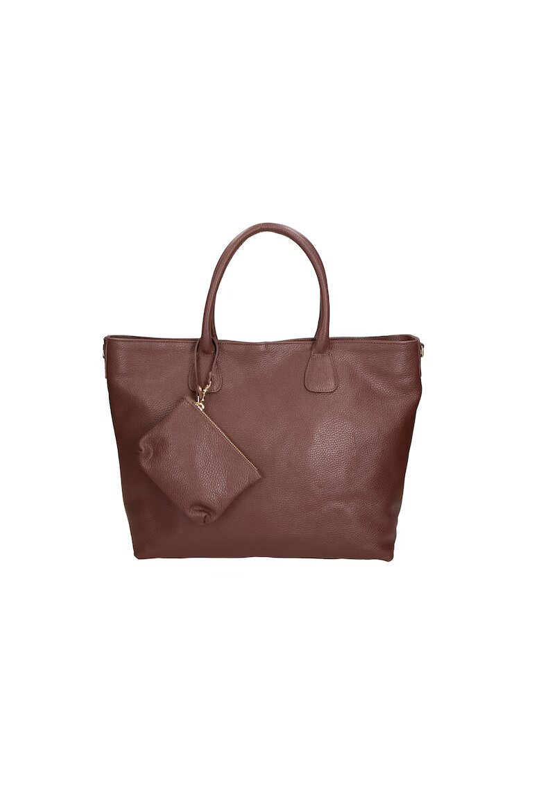 Gave Lux Geanta tote de piele cu etui detasabil - Maro inchis