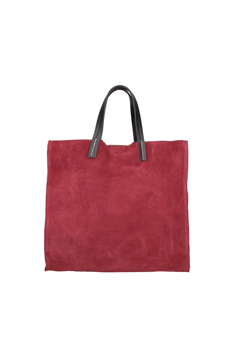 Gave Lux Geanta tote din piele intoarsa cu etui detasabil Novara Lux - Visiniu