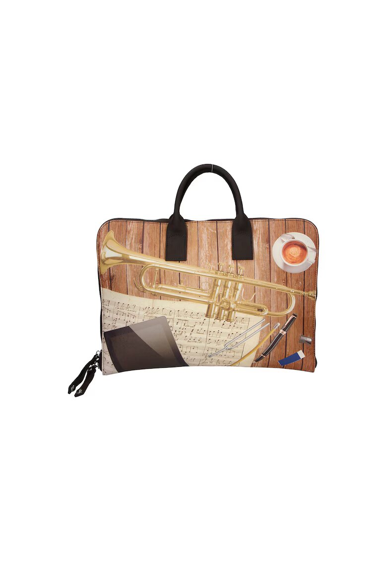 Gave Lux Geanta unisex de piele cu bareta - Multicolor