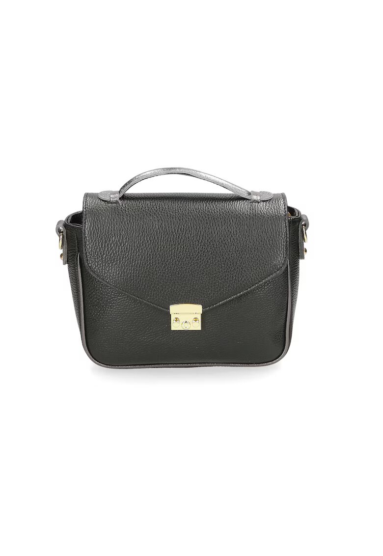 Gave Lux John Richmond - Geanta crossbody de piele cu bretele ajustabile - Negru