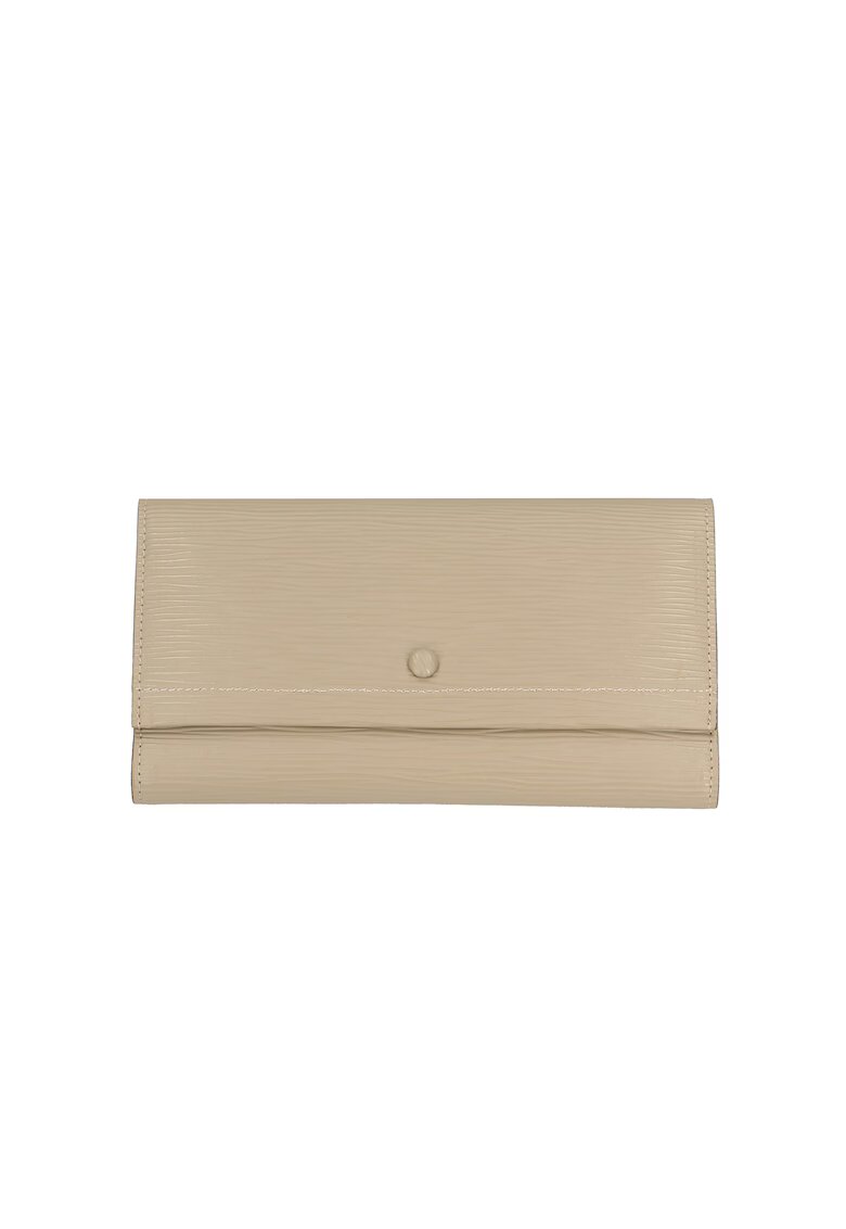 Gave Lux Portofel de piele cu capsa - Maro taupe