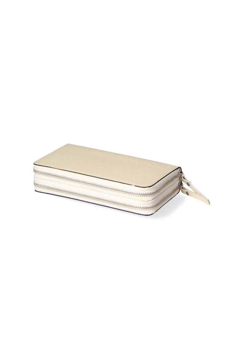 Gave Lux Portofel de piele cu fermoar 25593 - Bej