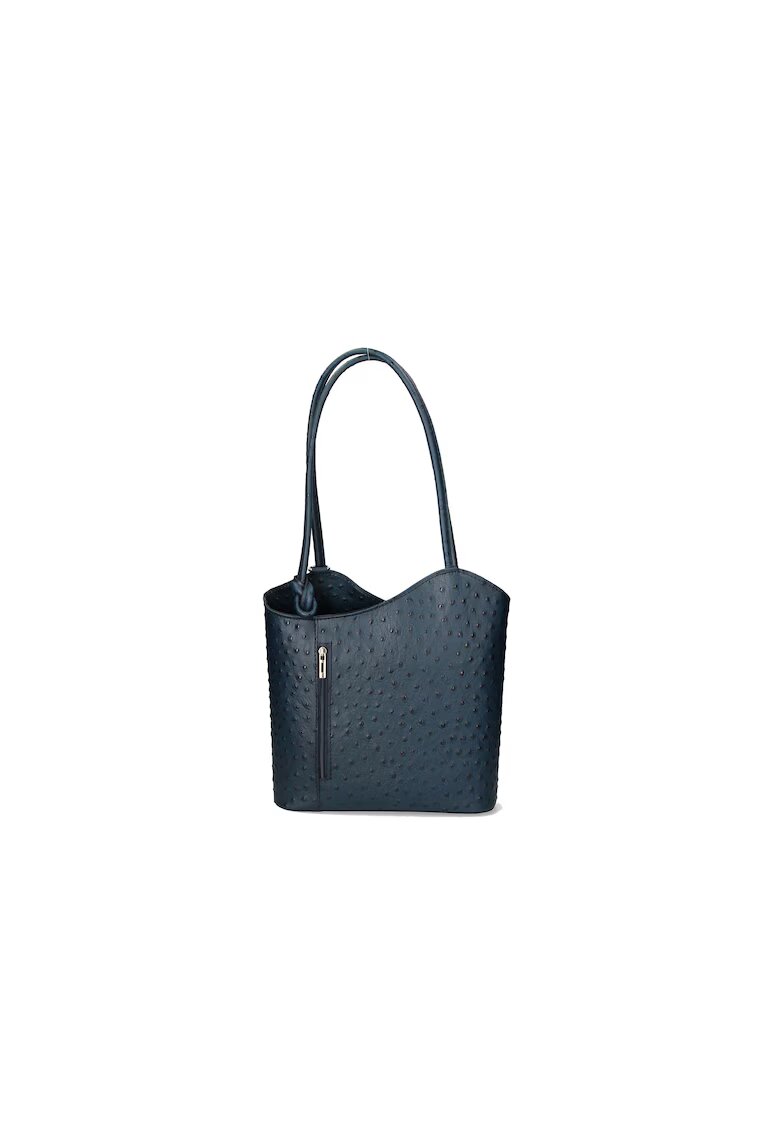 Gave Lux Rucsac de piele cu imprimeu piele de strut - Albastru