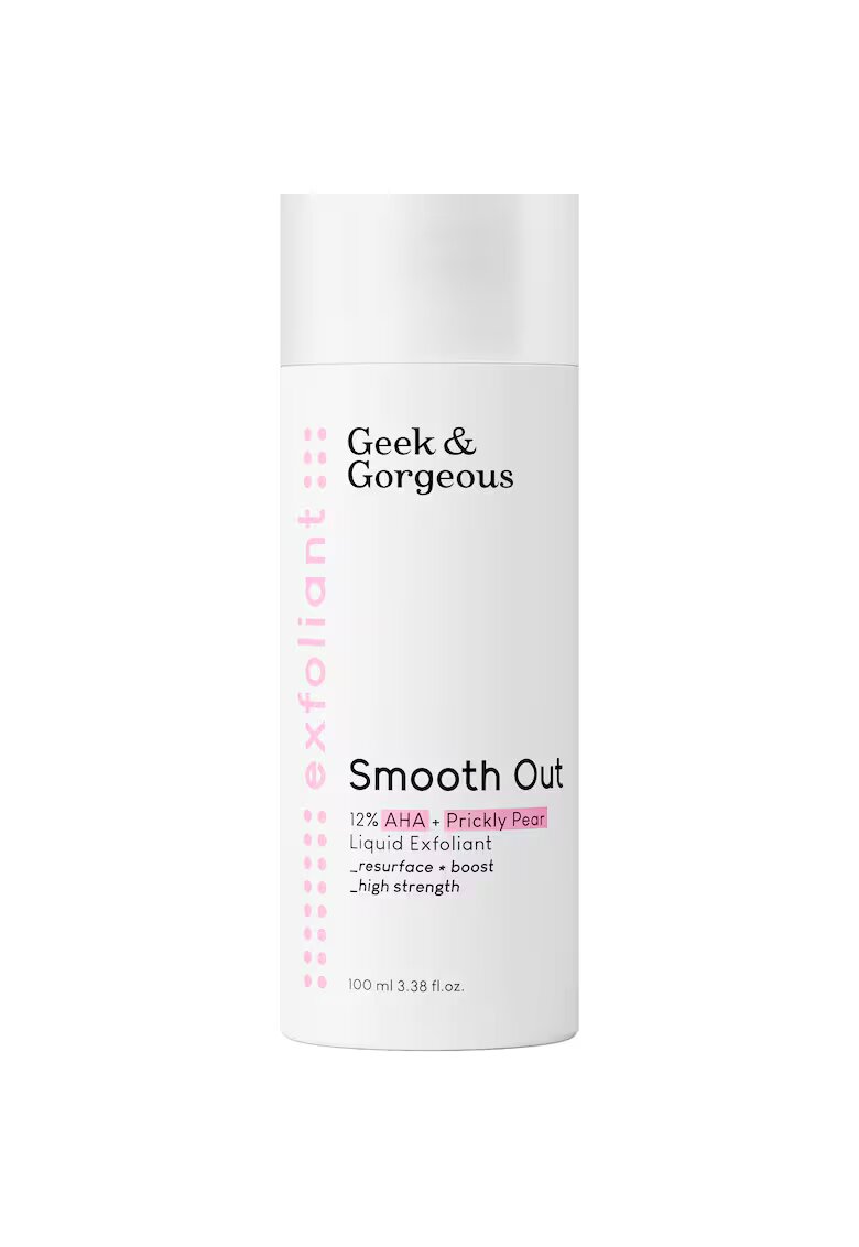 Geek  Gorgeous Lotiune exfolianta cu 12% AHA si extract de cactus Geek&Gorgeous Smooth Out anti-aging