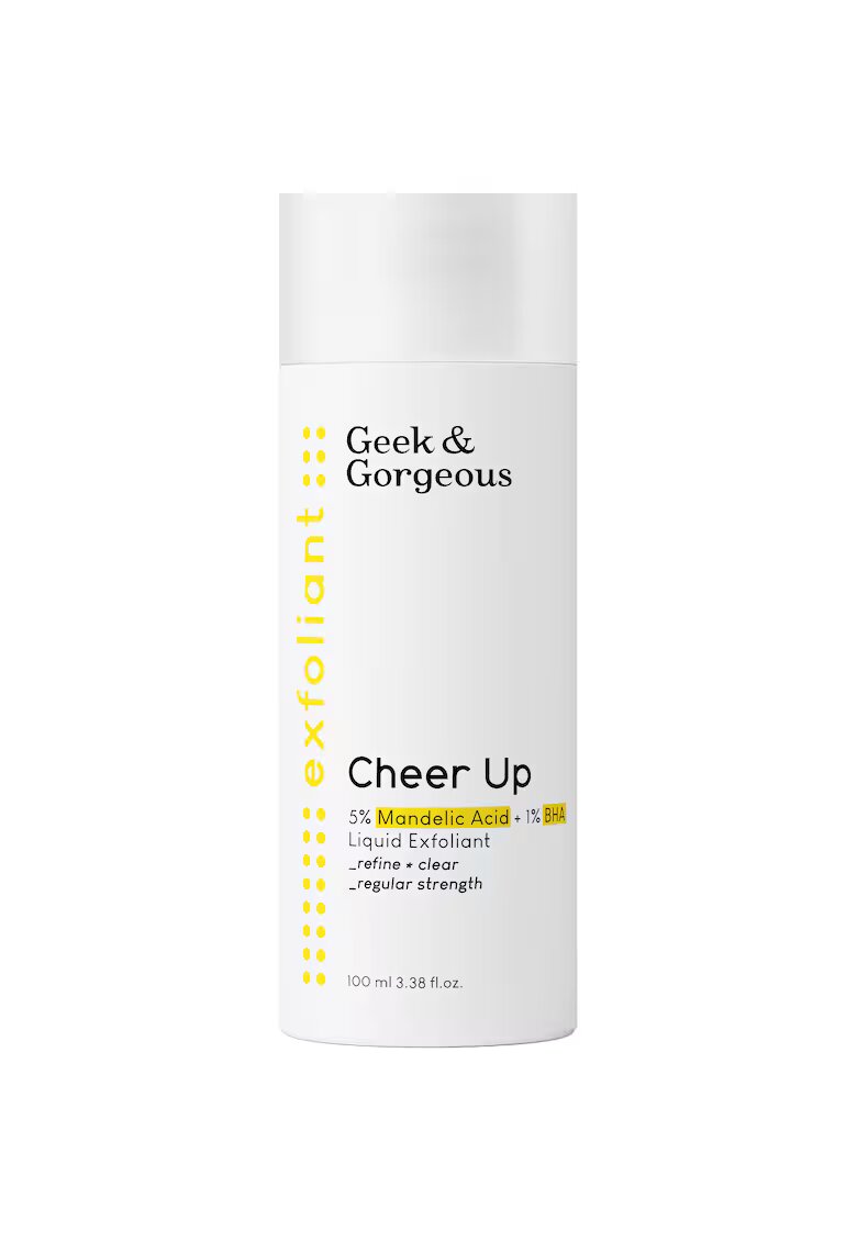Geek  Gorgeous Lotiune exfolianta cu Acid Madelic si Acid Salicilic Geek&Gorgeous Cheer Up pentru ten acneic