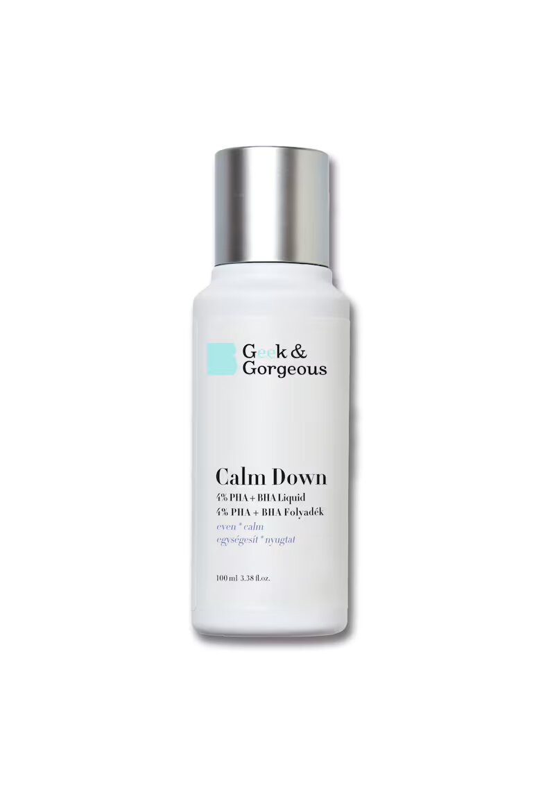 Geek  Gorgeous Lotiune exfolianta cu PHA si Acid Salicilic Geek&Gorgeous Calm Down pentru ten sensibil