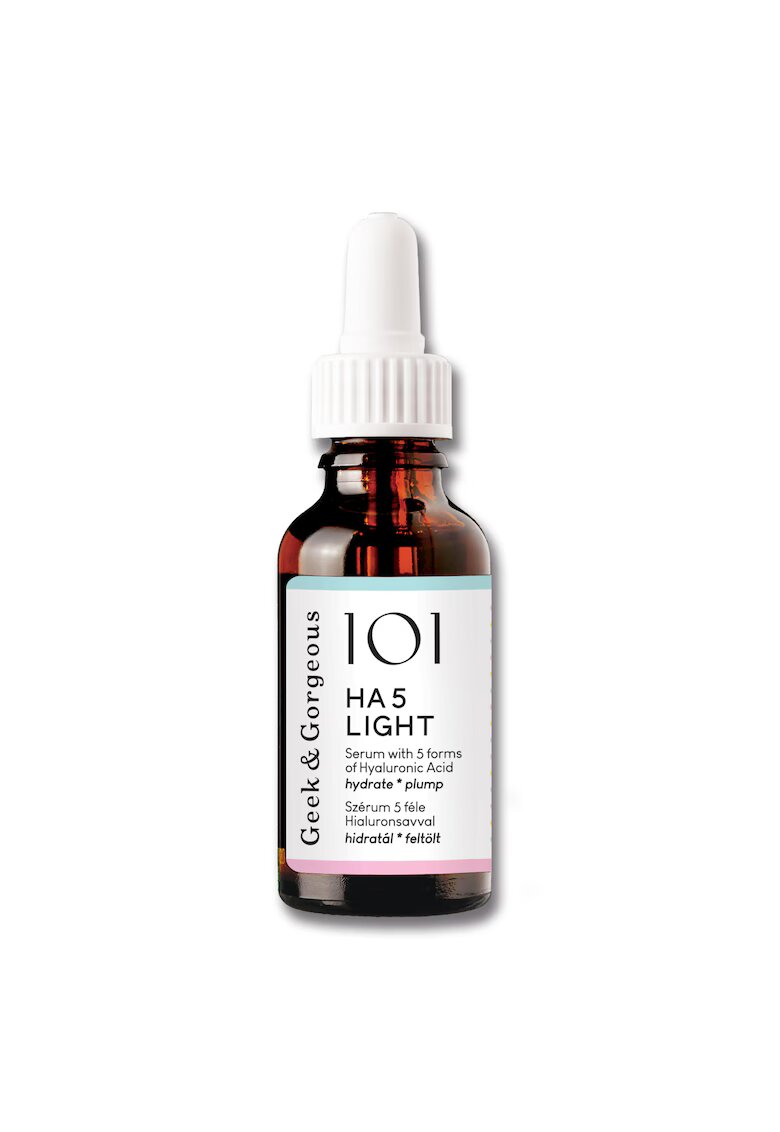 Geek & Gorgeous Serum HA 5 Light extra hidratant cu 5 forme moleculare de Acid Hialuronic Geek&Gorgeous pentru ten mixt/gras - 30 ml