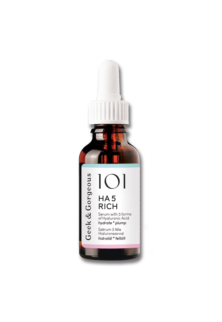 Geek & Gorgeous Serum HA 5 Rich extra hidratant cu 5 forme moleculare de Acid Hialuronic Geek&Gorgeous pentru ten normal/uscat - 30 ml