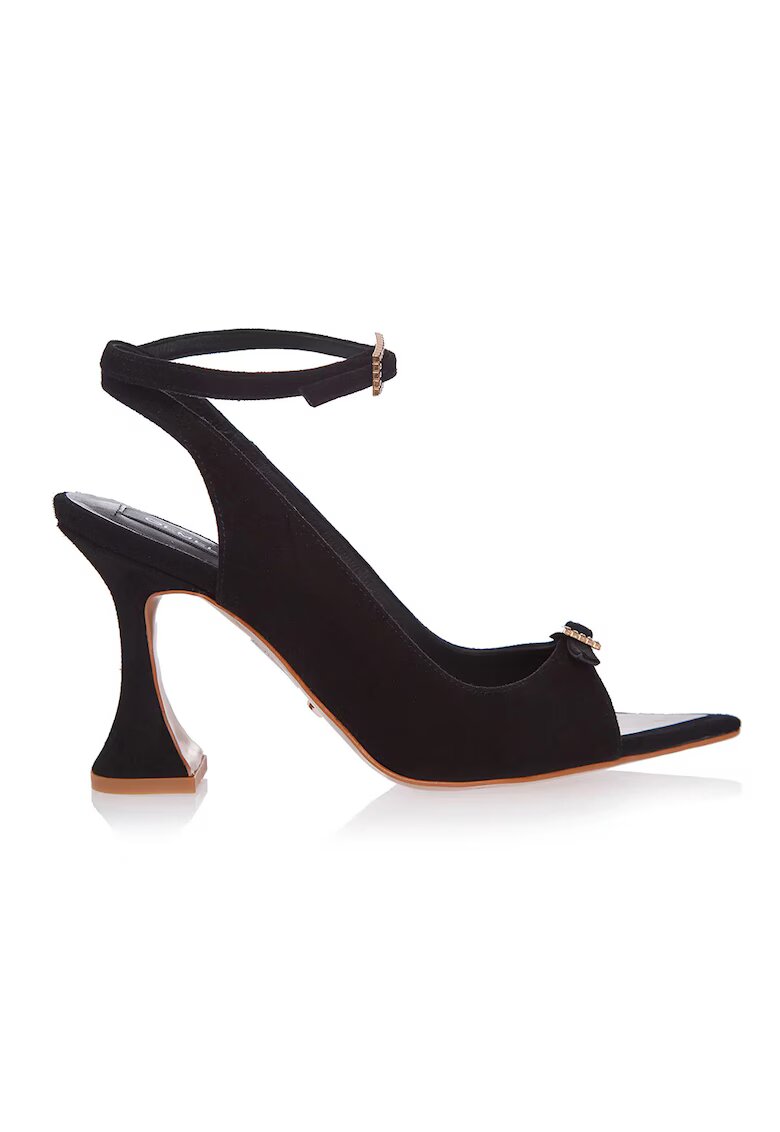 Gemelli Shoes Sandale din piele cu varf ascutit Dorothea - Negru