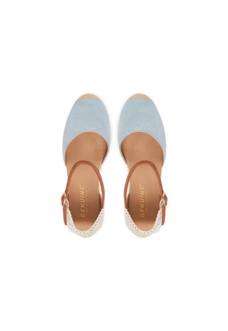 GENUINS Espadrile dama G106384 - Piele naturala - Albastru