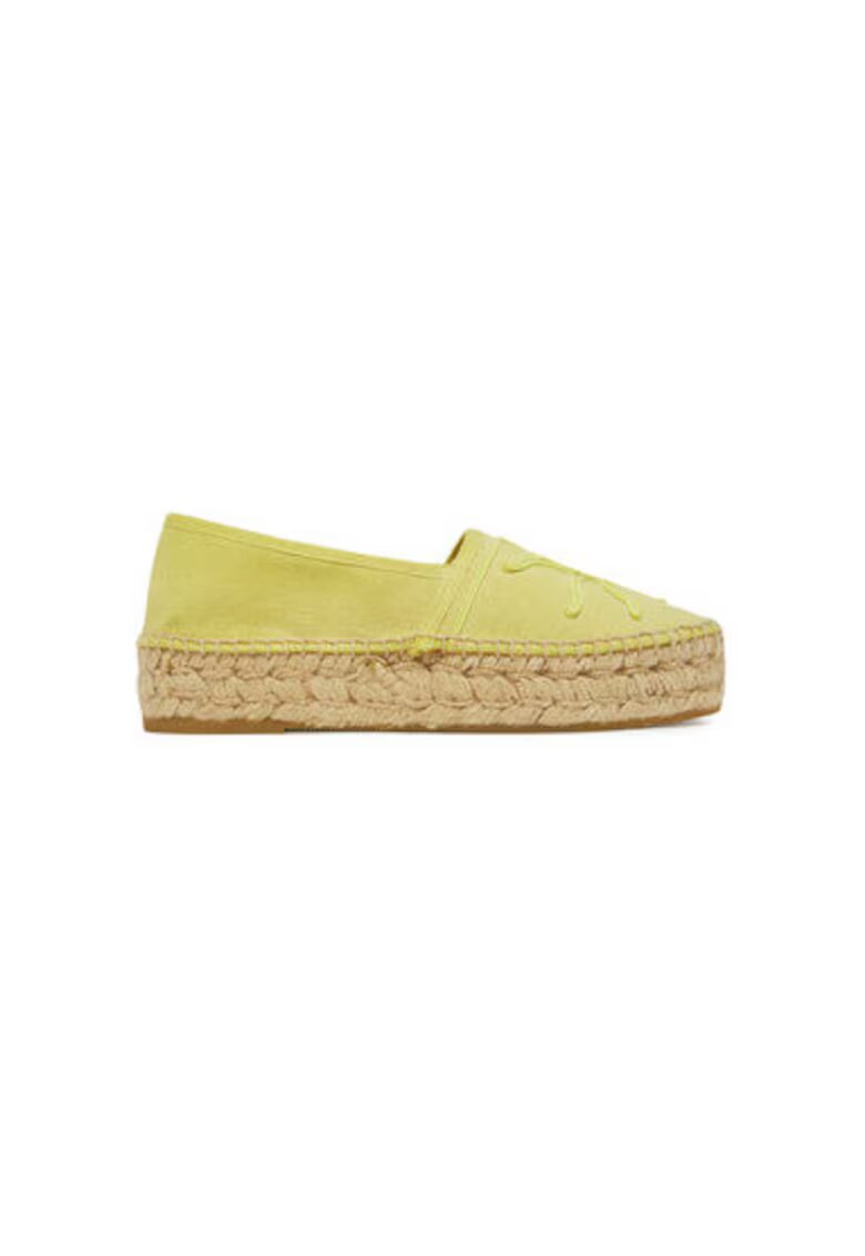 GENUINS Espadrile dama G106491 - Textil - Galben