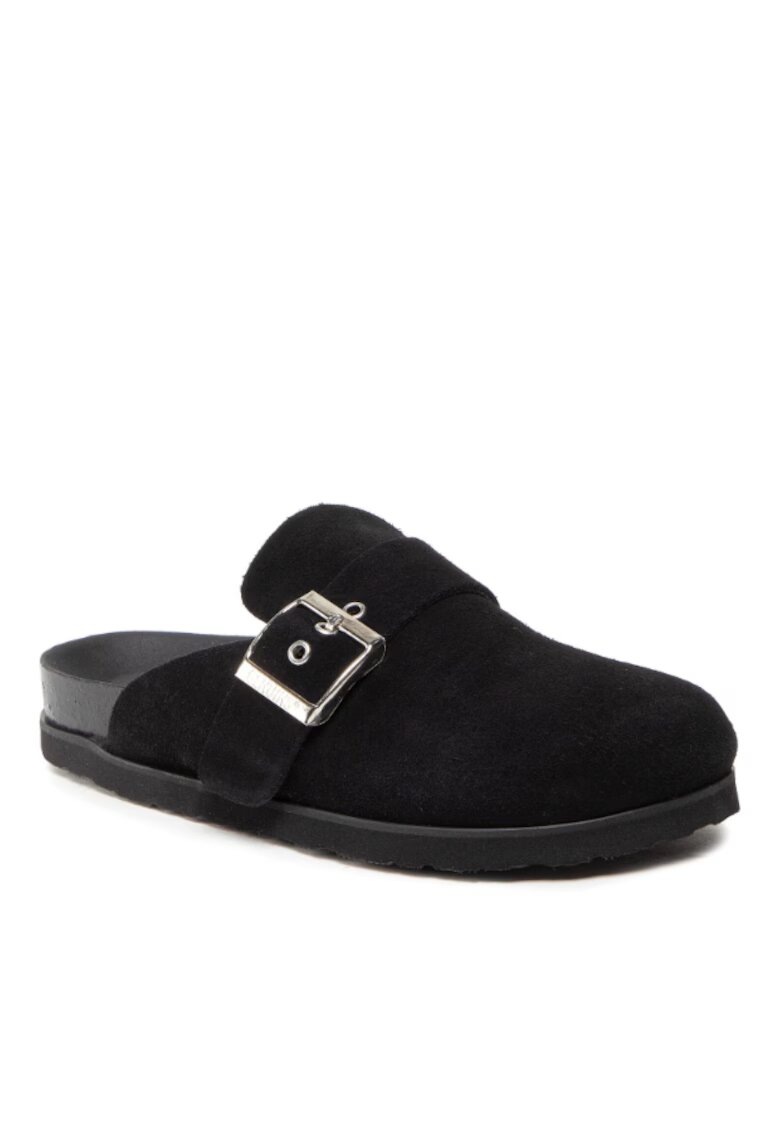 GENUINS Papuci dama - 301455097 - Negru - Piele naturala/Velur -